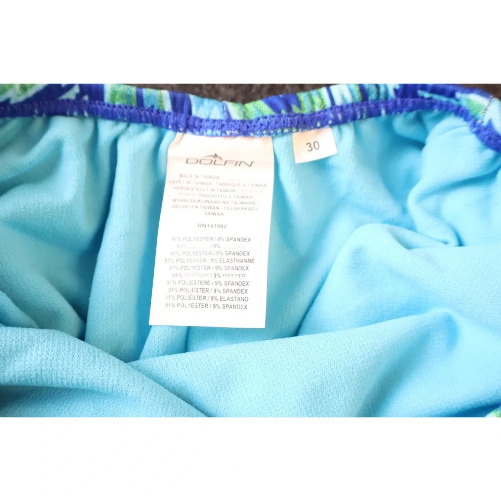 Dolfin Uglies One Piece‎ Womens 30 Blue Green Chevron Swim Training NWT